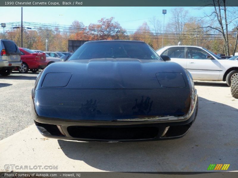 Black / Red 1990 Chevrolet Corvette Coupe