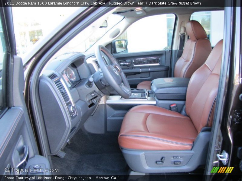 Rugged Brown Pearl / Dark Slate Gray/Russet Brown 2011 Dodge Ram 1500 Laramie Longhorn Crew Cab 4x4