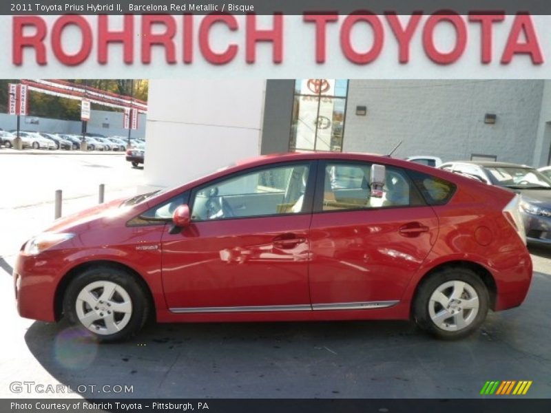 Barcelona Red Metallic / Bisque 2011 Toyota Prius Hybrid II