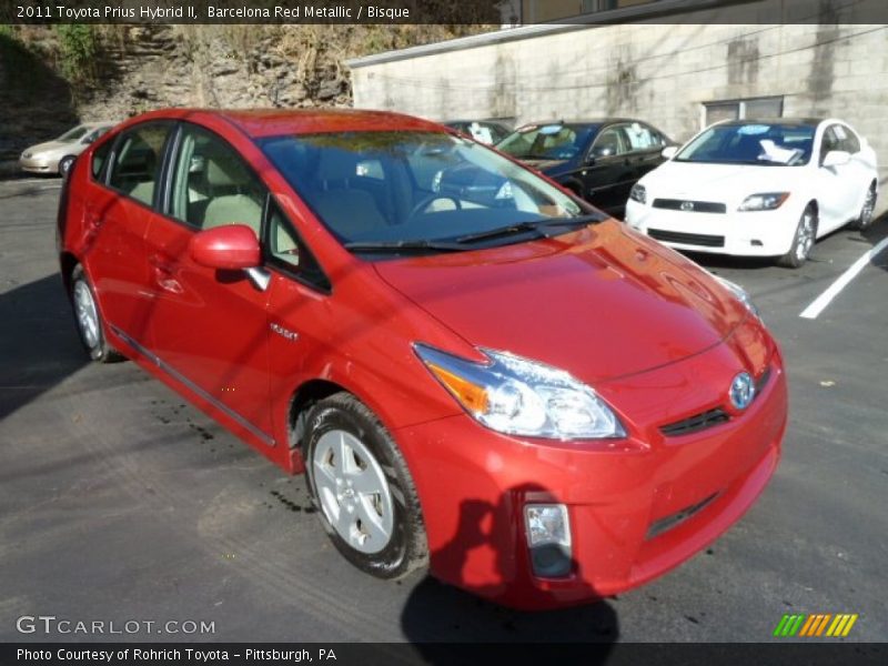 Barcelona Red Metallic / Bisque 2011 Toyota Prius Hybrid II