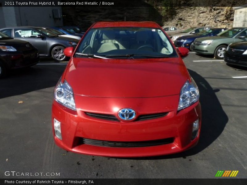 Barcelona Red Metallic / Bisque 2011 Toyota Prius Hybrid II