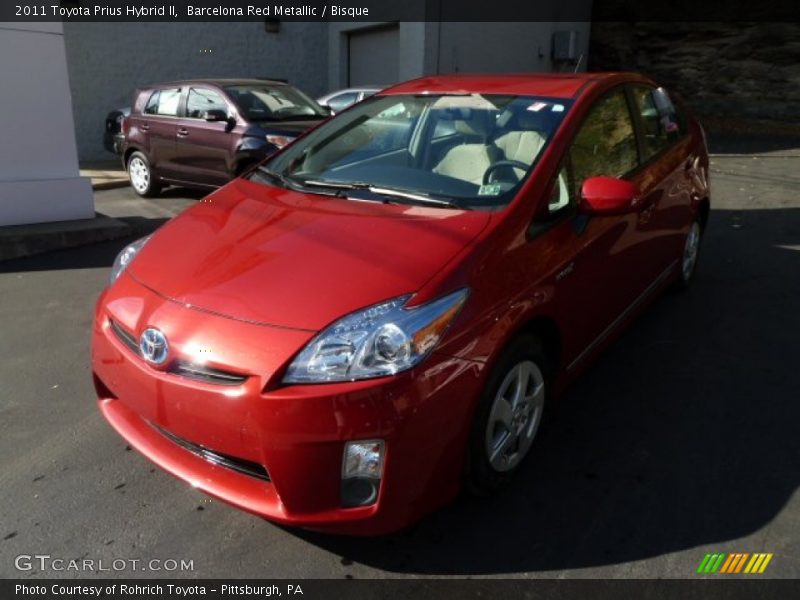 Barcelona Red Metallic / Bisque 2011 Toyota Prius Hybrid II