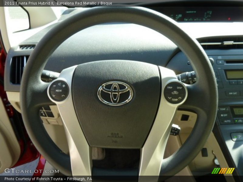 Barcelona Red Metallic / Bisque 2011 Toyota Prius Hybrid II