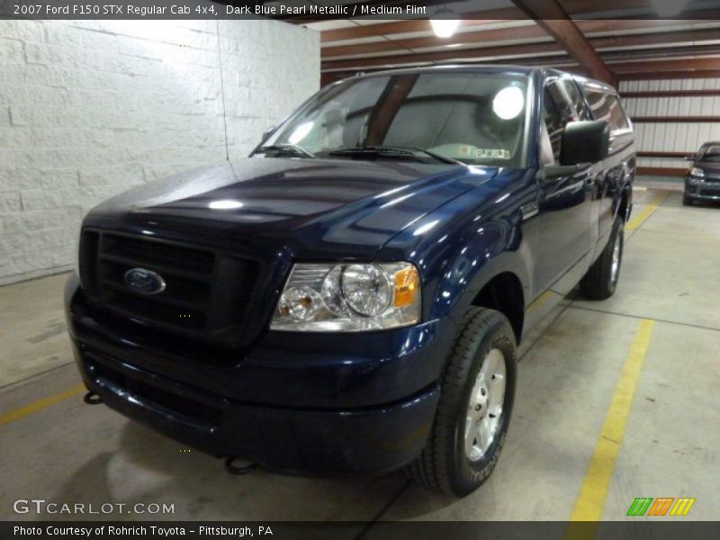 Dark Blue Pearl Metallic / Medium Flint 2007 Ford F150 STX Regular Cab 4x4