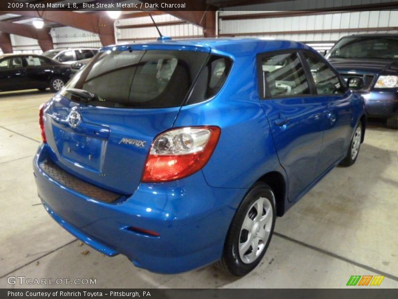 Blue Streak Metallic / Dark Charcoal 2009 Toyota Matrix 1.8