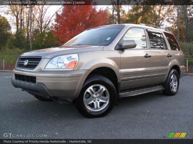 Sandstone Metallic / Saddle 2004 Honda Pilot EX-L 4WD