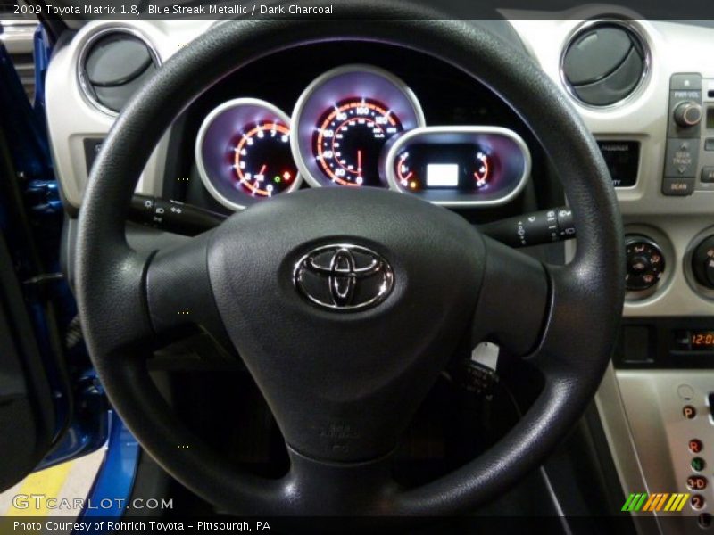 Blue Streak Metallic / Dark Charcoal 2009 Toyota Matrix 1.8