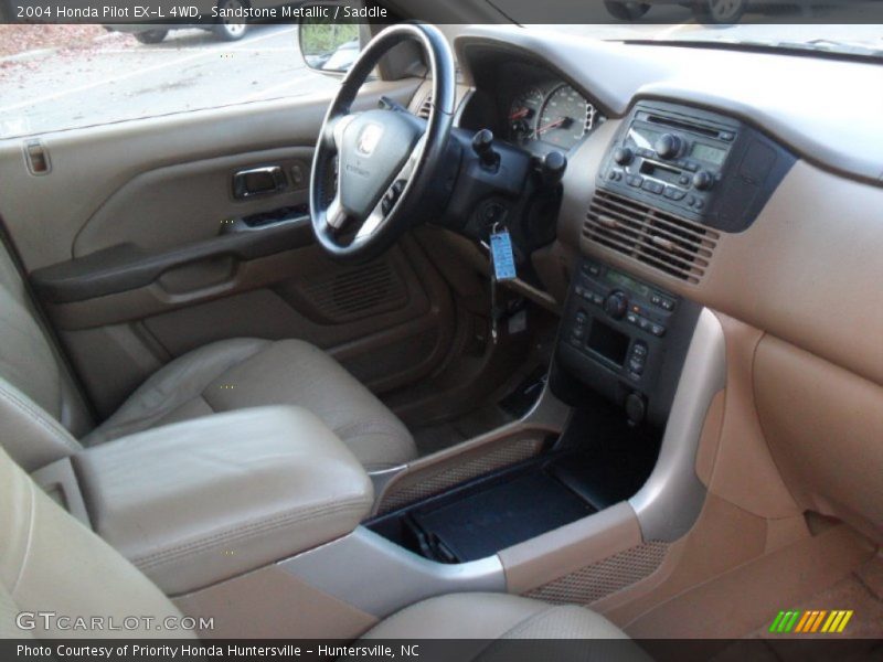 Sandstone Metallic / Saddle 2004 Honda Pilot EX-L 4WD