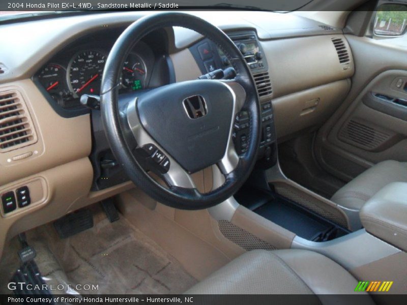 Sandstone Metallic / Saddle 2004 Honda Pilot EX-L 4WD