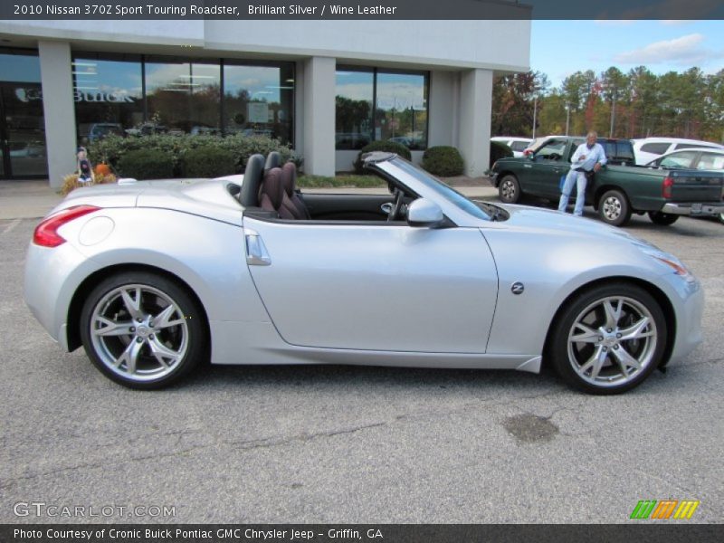 Brilliant Silver / Wine Leather 2010 Nissan 370Z Sport Touring Roadster