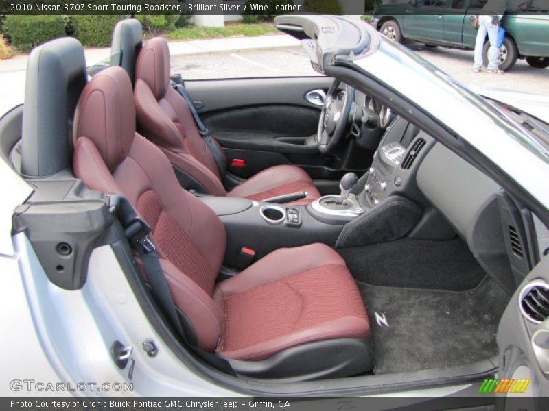 Brilliant Silver / Wine Leather 2010 Nissan 370Z Sport Touring Roadster