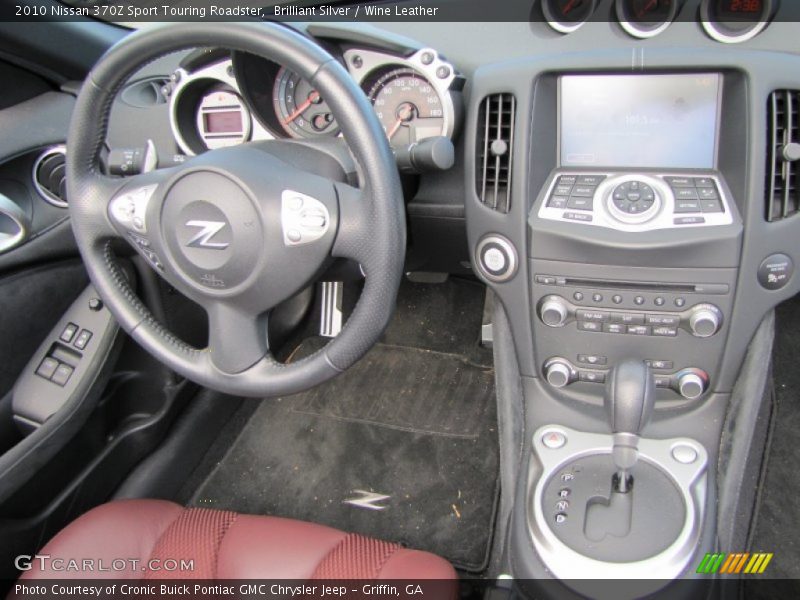 Brilliant Silver / Wine Leather 2010 Nissan 370Z Sport Touring Roadster