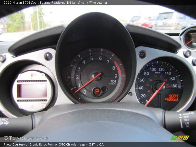 Brilliant Silver / Wine Leather 2010 Nissan 370Z Sport Touring Roadster