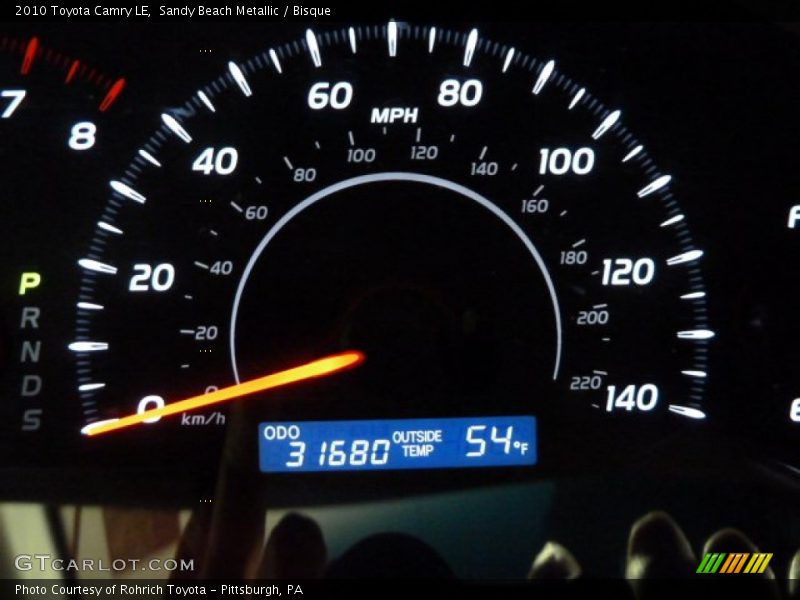Sandy Beach Metallic / Bisque 2010 Toyota Camry LE