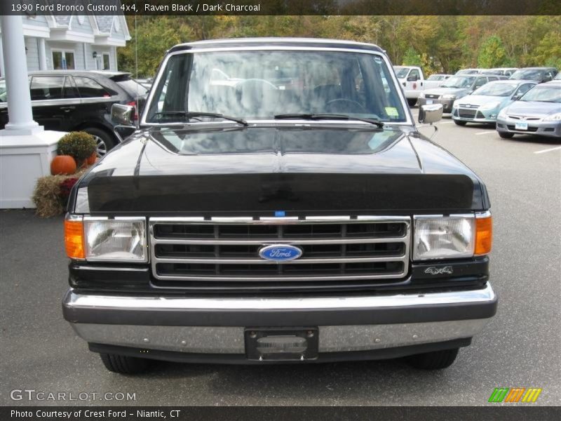 Raven Black / Dark Charcoal 1990 Ford Bronco Custom 4x4