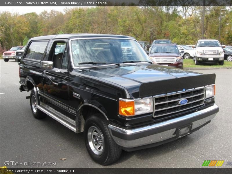 Raven Black / Dark Charcoal 1990 Ford Bronco Custom 4x4