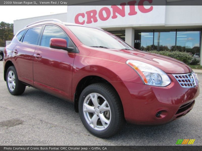 Venom Red / Gray 2009 Nissan Rogue SL