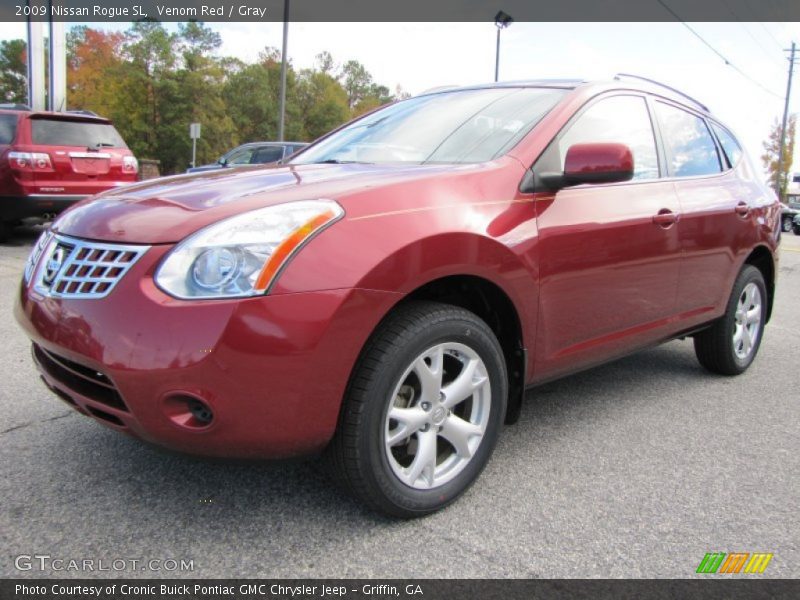 Venom Red / Gray 2009 Nissan Rogue SL