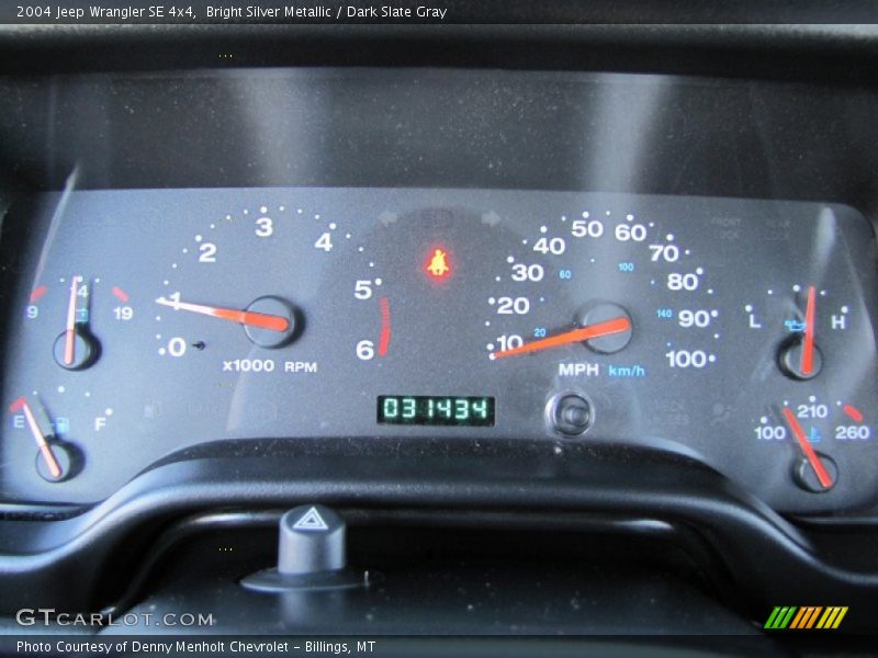 Bright Silver Metallic / Dark Slate Gray 2004 Jeep Wrangler SE 4x4