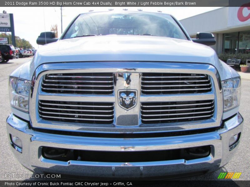 Bright White / Light Pebble Beige/Bark Brown 2011 Dodge Ram 3500 HD Big Horn Crew Cab 4x4 Dually