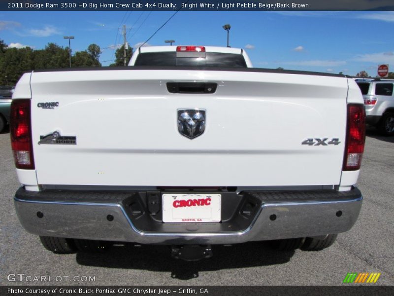 Bright White / Light Pebble Beige/Bark Brown 2011 Dodge Ram 3500 HD Big Horn Crew Cab 4x4 Dually