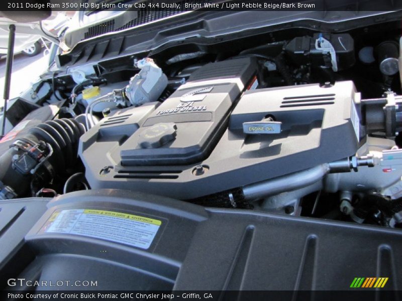 Bright White / Light Pebble Beige/Bark Brown 2011 Dodge Ram 3500 HD Big Horn Crew Cab 4x4 Dually