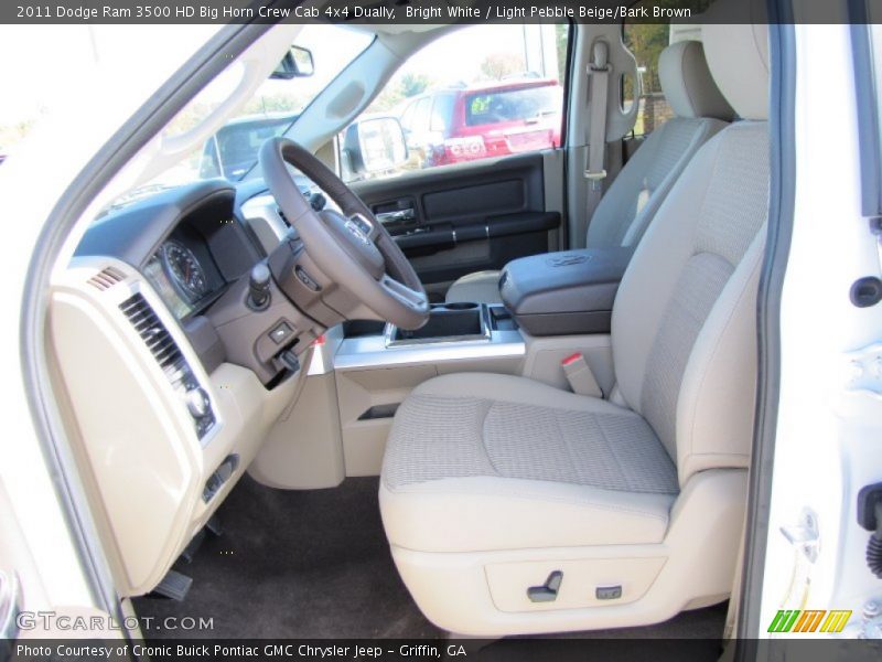 Bright White / Light Pebble Beige/Bark Brown 2011 Dodge Ram 3500 HD Big Horn Crew Cab 4x4 Dually