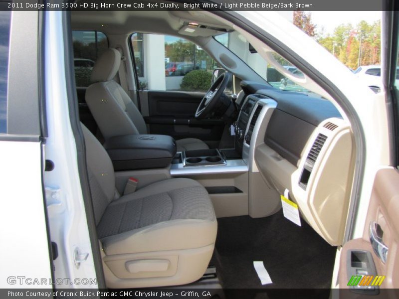 Bright White / Light Pebble Beige/Bark Brown 2011 Dodge Ram 3500 HD Big Horn Crew Cab 4x4 Dually