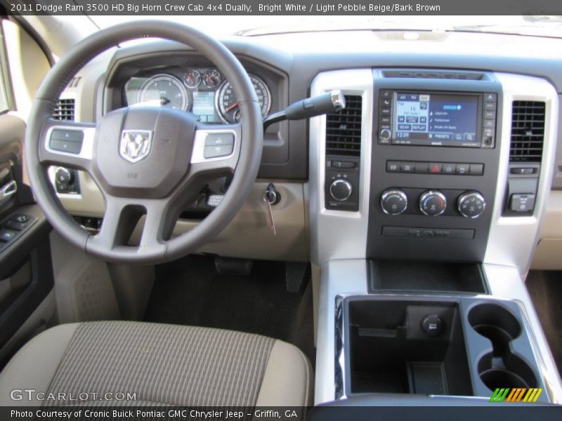 Bright White / Light Pebble Beige/Bark Brown 2011 Dodge Ram 3500 HD Big Horn Crew Cab 4x4 Dually