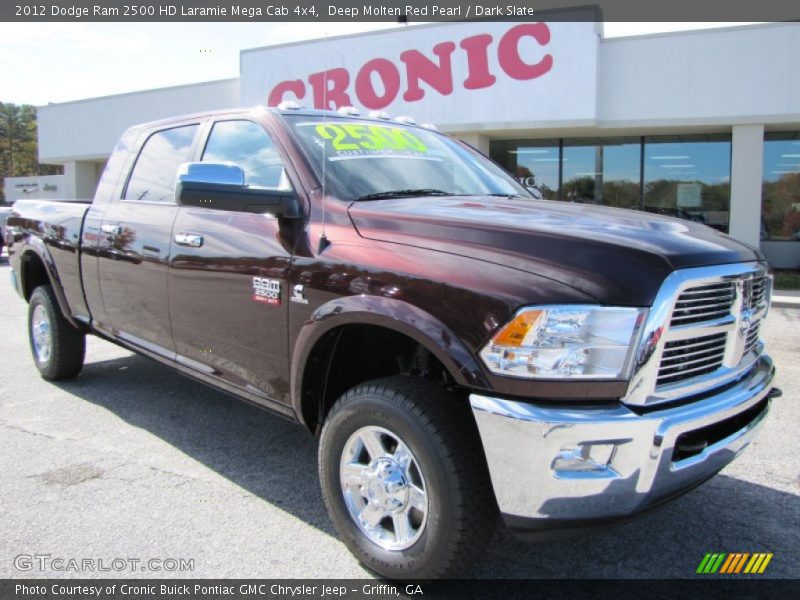 Deep Molten Red Pearl / Dark Slate 2012 Dodge Ram 2500 HD Laramie Mega Cab 4x4