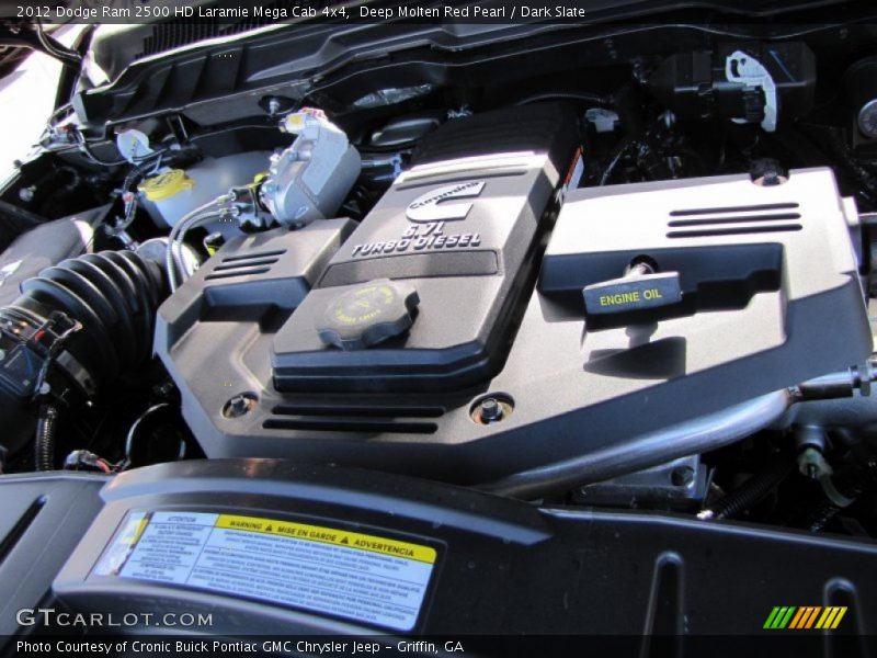  2012 Ram 2500 HD Laramie Mega Cab 4x4 Engine - 6.7 Liter OHV 24-Valve Cummins VGT Turbo-Diesel Inline 6 Cylinder