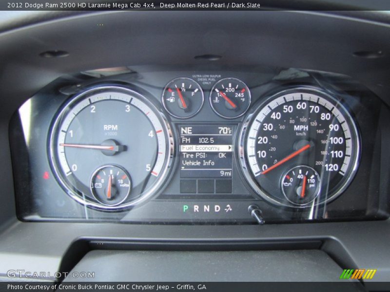 2012 Ram 2500 HD Laramie Mega Cab 4x4 Laramie Mega Cab 4x4 Gauges