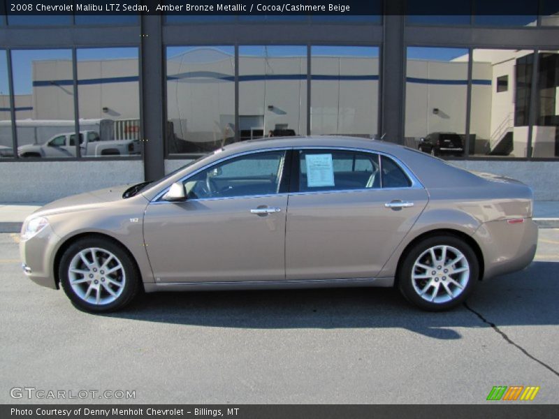 Amber Bronze Metallic / Cocoa/Cashmere Beige 2008 Chevrolet Malibu LTZ Sedan