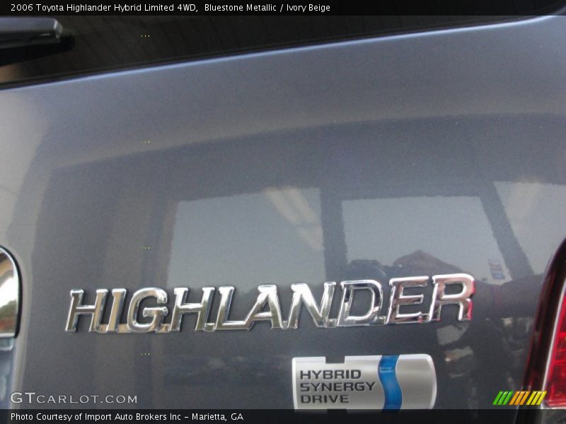 Bluestone Metallic / Ivory Beige 2006 Toyota Highlander Hybrid Limited 4WD