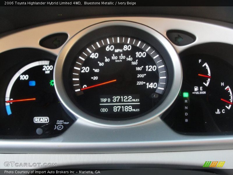 Bluestone Metallic / Ivory Beige 2006 Toyota Highlander Hybrid Limited 4WD