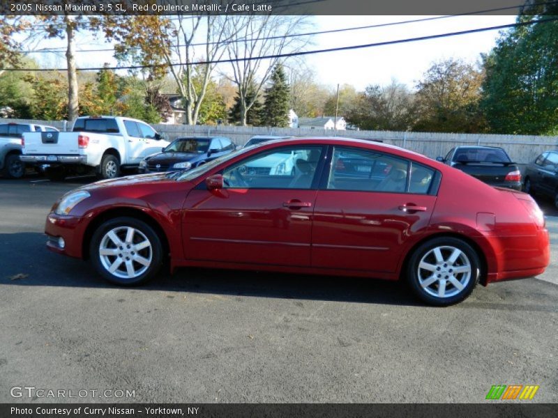 Red Opulence Metallic / Cafe Latte 2005 Nissan Maxima 3.5 SL