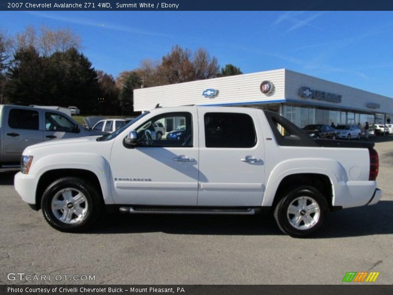 Summit White / Ebony 2007 Chevrolet Avalanche Z71 4WD