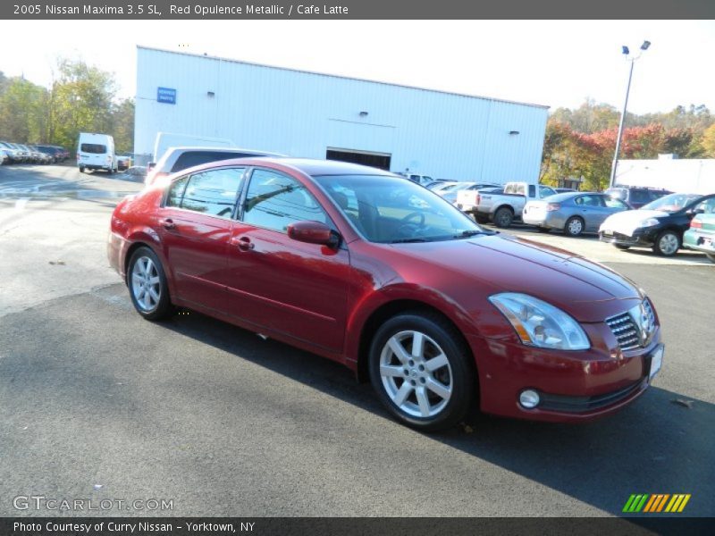 Red Opulence Metallic / Cafe Latte 2005 Nissan Maxima 3.5 SL