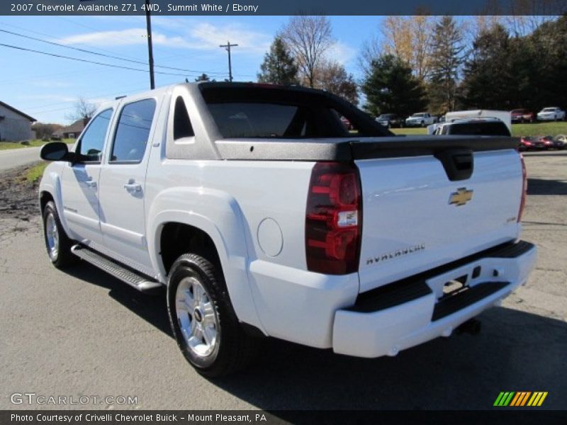 Summit White / Ebony 2007 Chevrolet Avalanche Z71 4WD