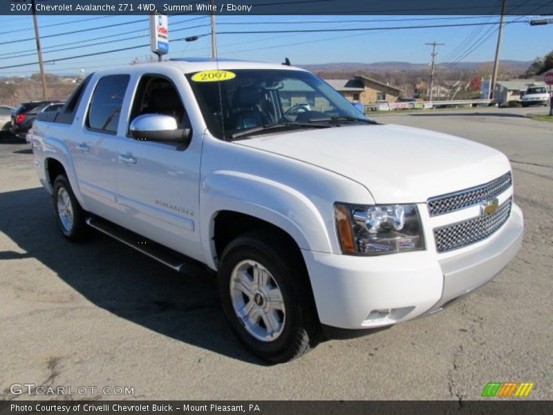 Summit White / Ebony 2007 Chevrolet Avalanche Z71 4WD