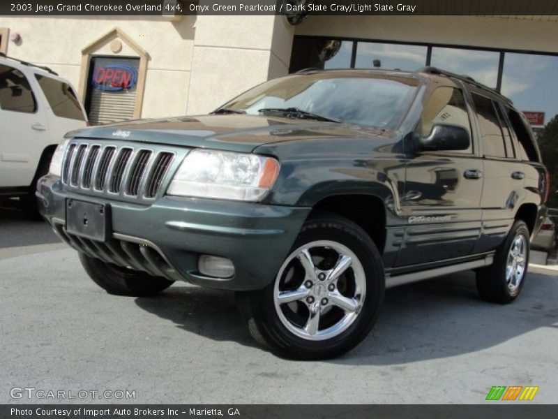 Onyx Green Pearlcoat / Dark Slate Gray/Light Slate Gray 2003 Jeep Grand Cherokee Overland 4x4