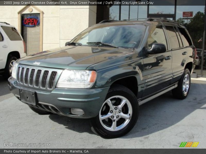 Onyx Green Pearlcoat / Dark Slate Gray/Light Slate Gray 2003 Jeep Grand Cherokee Overland 4x4