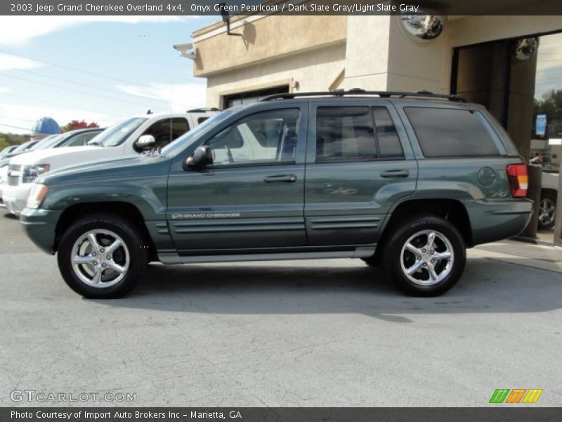 Onyx Green Pearlcoat / Dark Slate Gray/Light Slate Gray 2003 Jeep Grand Cherokee Overland 4x4