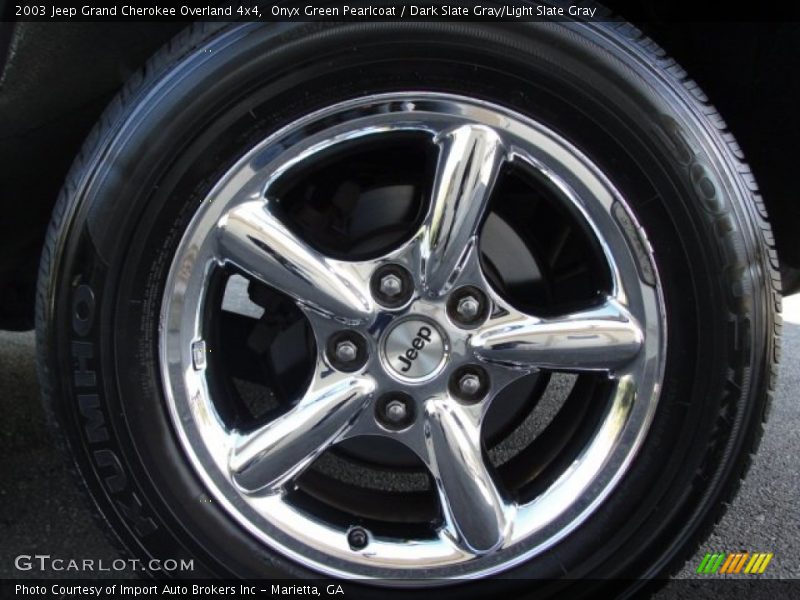 Onyx Green Pearlcoat / Dark Slate Gray/Light Slate Gray 2003 Jeep Grand Cherokee Overland 4x4
