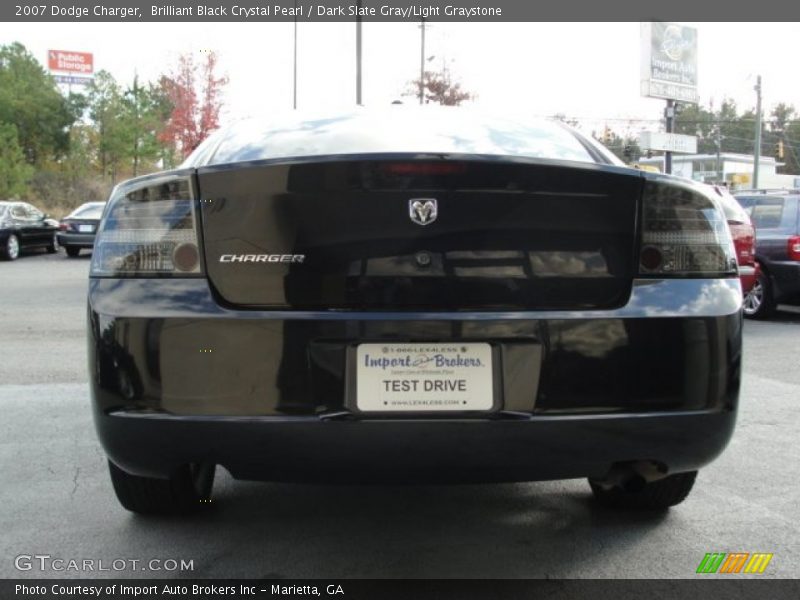 Brilliant Black Crystal Pearl / Dark Slate Gray/Light Graystone 2007 Dodge Charger