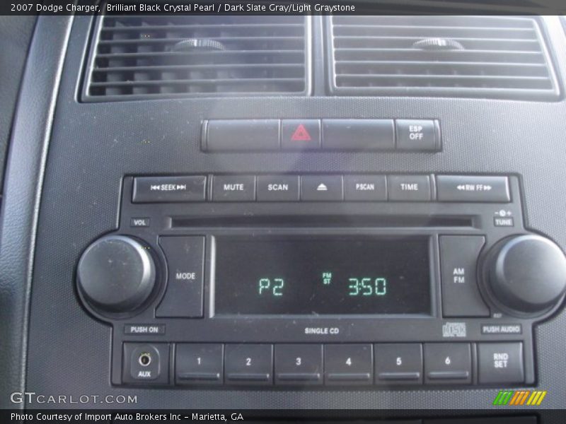 Brilliant Black Crystal Pearl / Dark Slate Gray/Light Graystone 2007 Dodge Charger