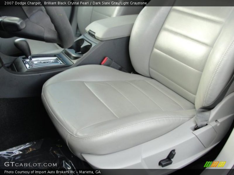 Brilliant Black Crystal Pearl / Dark Slate Gray/Light Graystone 2007 Dodge Charger