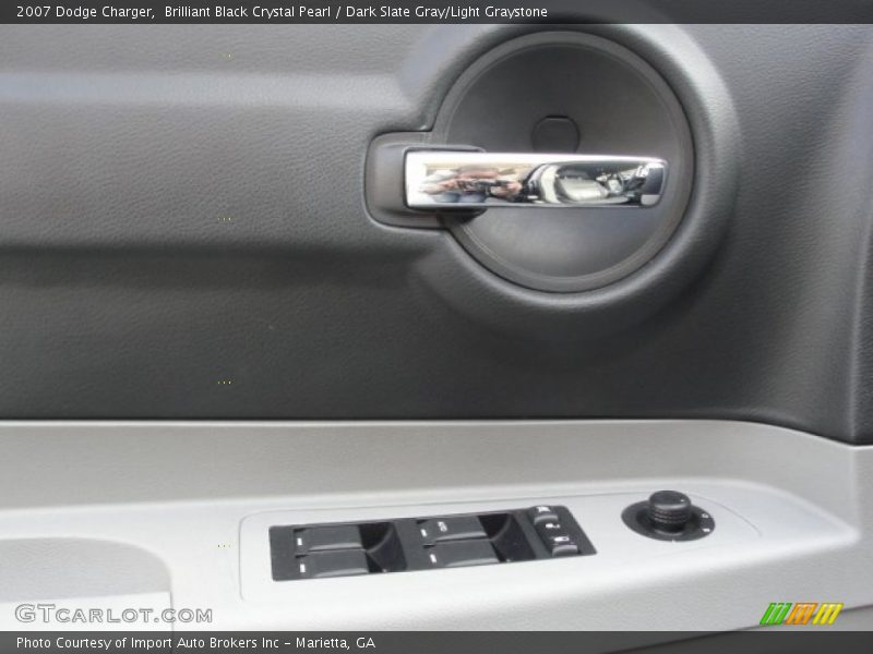 Brilliant Black Crystal Pearl / Dark Slate Gray/Light Graystone 2007 Dodge Charger