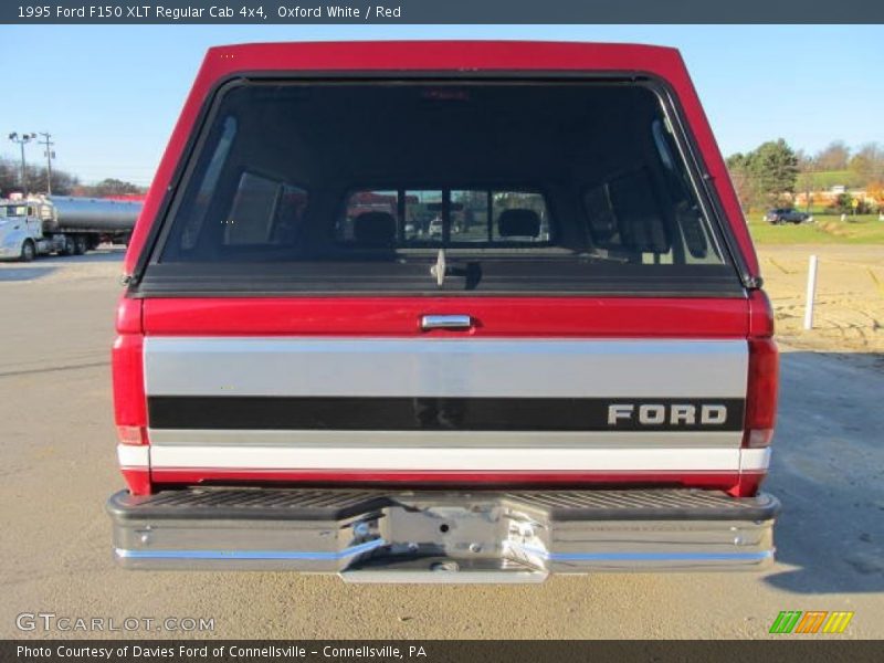 Oxford White / Red 1995 Ford F150 XLT Regular Cab 4x4