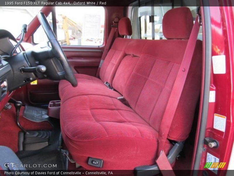  1995 F150 XLT Regular Cab 4x4 Red Interior